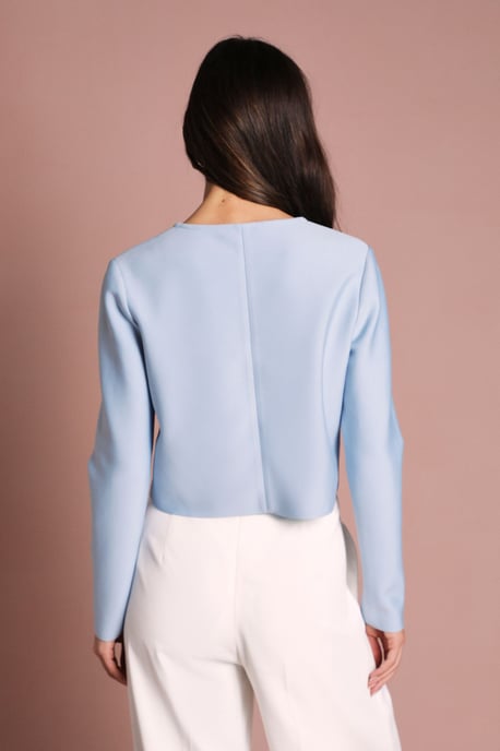 Bandage Button Detail Long Sleeve Top - Image 3
