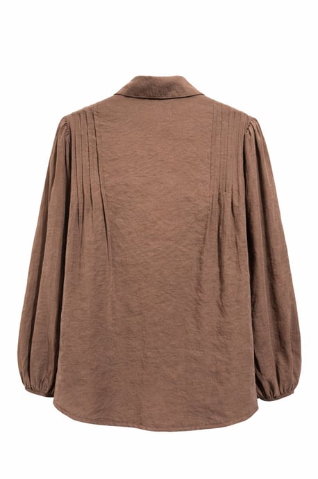 Gelaagde Ribbels Lange Mouwen Knopen Shirt - Image 3