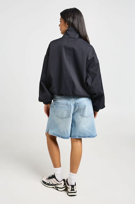 Funnel Neck Bomber Jacket - Image 2
