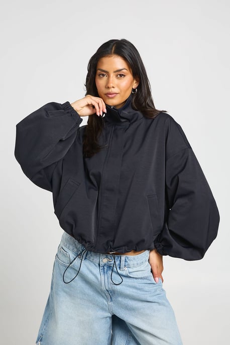 Funnel Neck Bomber Jacket - Image 3