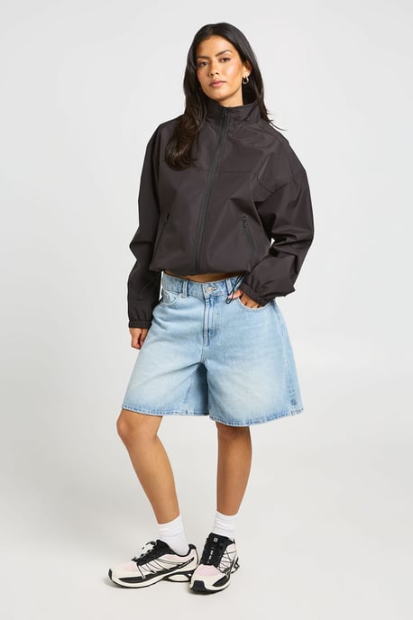 High Neck Zip Through Lightweight Jacket - Image 1