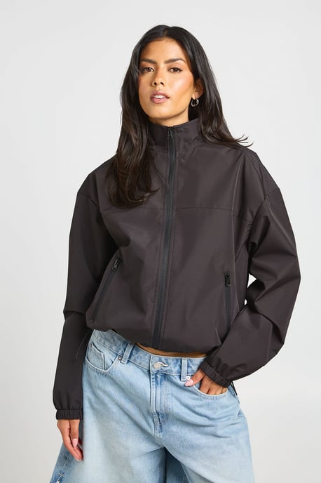 High Neck Zip Through Lightweight Jacket - Image 3