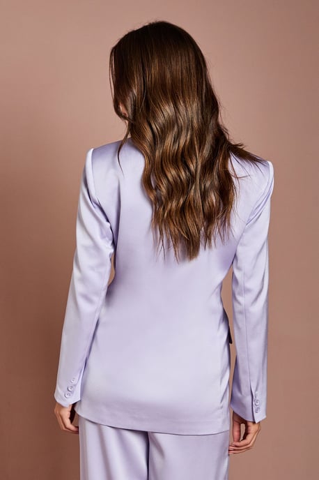 Satin Double Breasted Blazer - Image 3