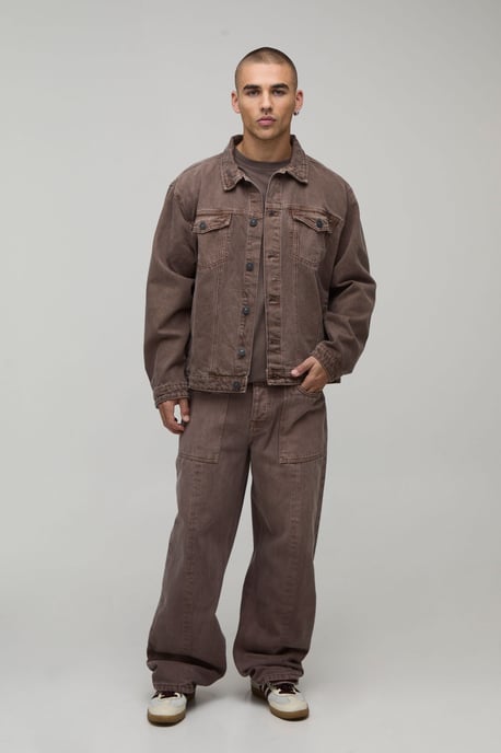 Regular Fit Washed Denim Jacket - Image 4