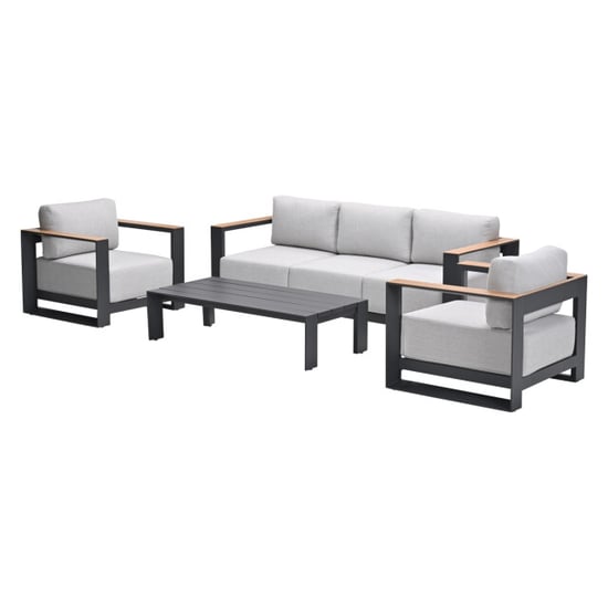 Garden Impressions Levanto 5-persoons loungeset aluminium -teaklook- - Image 4