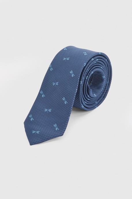 Navy Butterfly Pattern Tie - Image 1