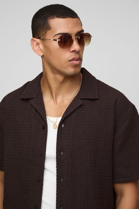 Oversized Jumbo Waffle Revere Shirt and Shorts Set - Image 3