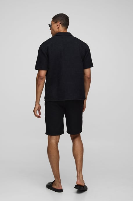 Oversized Jumbo Waffle Revere Shirt and Shorts Set - Image 2