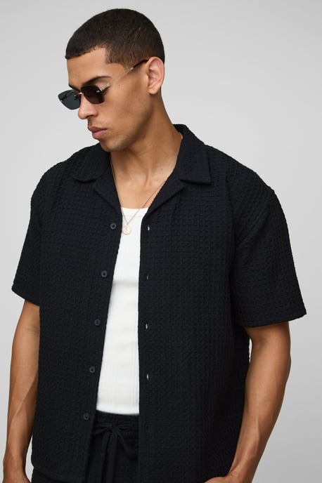 Oversized Jumbo Waffle Revere Shirt and Shorts Set - Image 3