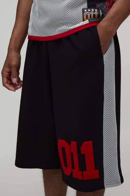 Loopback Netted Panel 011 Jersey Jort - Image 3