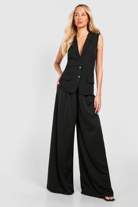 Tall Woven Button Waistcoat - Image 3