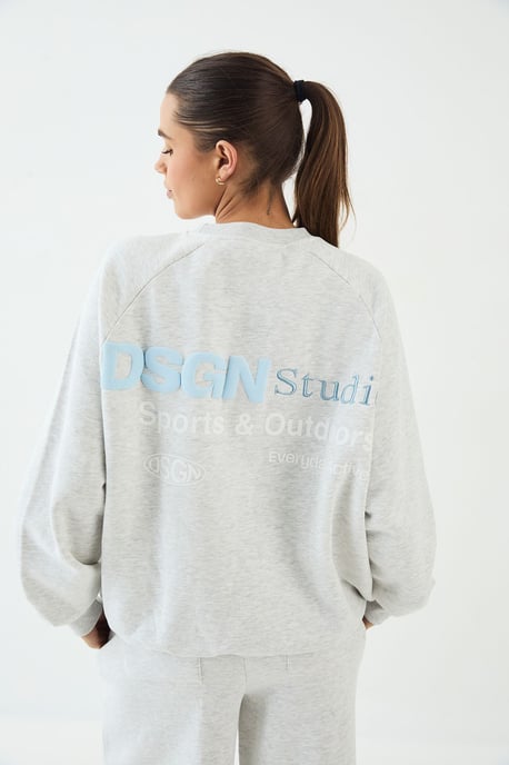 DSGN Studio Sports And Outdoors Printed Sweatshirt Tracksuit - Image 4