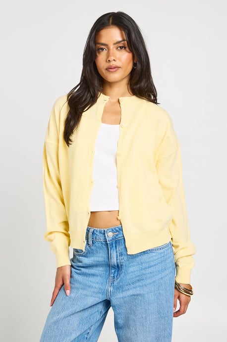 Crew Neck Button Up Cardigan - Image 1