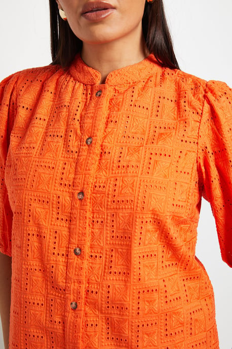 Broderie Puff Sleeve Blouse - Image 5