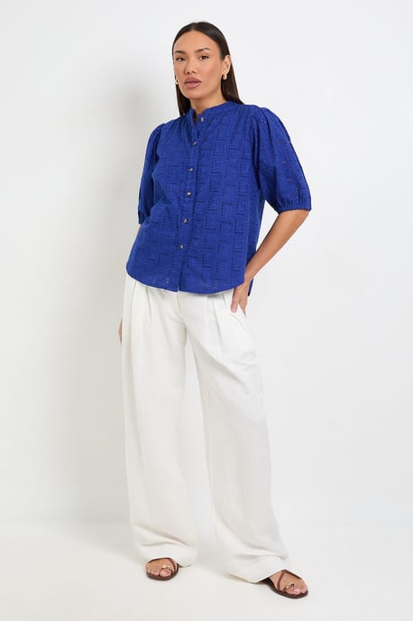 Broderie Puff Sleeve Blouse - Image 2