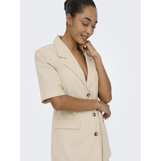 Jacqueline de Yong Jdynaomi linen ss belt blazer tlr zand - Image 3