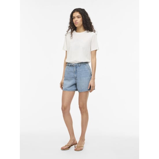 Vila Vikiki hw belt denim shorts lbd licht - Image 6