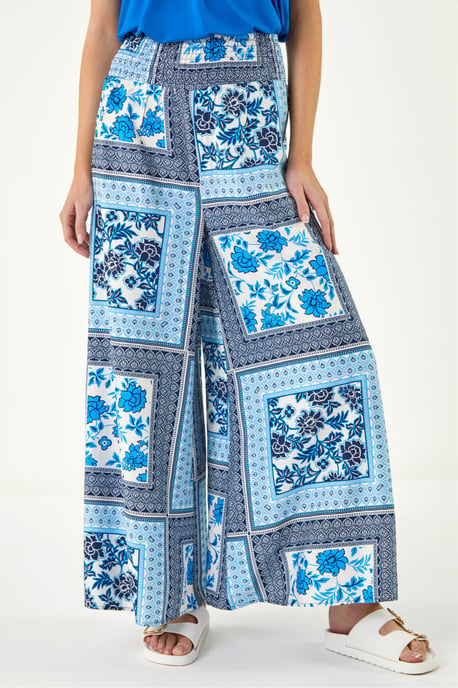Shirred Waist Wide Leg Trouser - Image 2