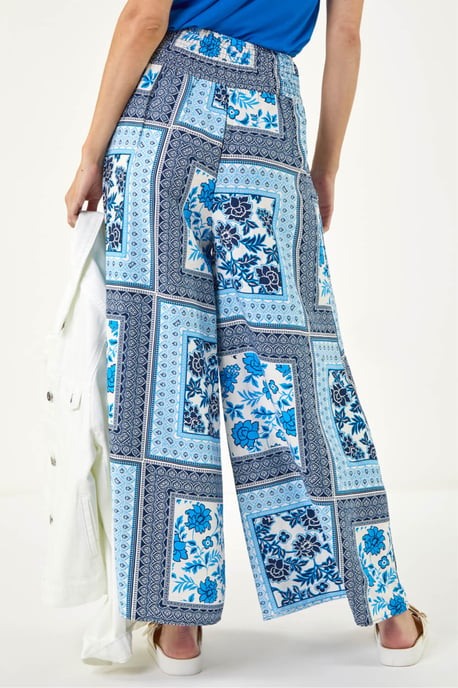 Shirred Waist Wide Leg Trouser - Image 4