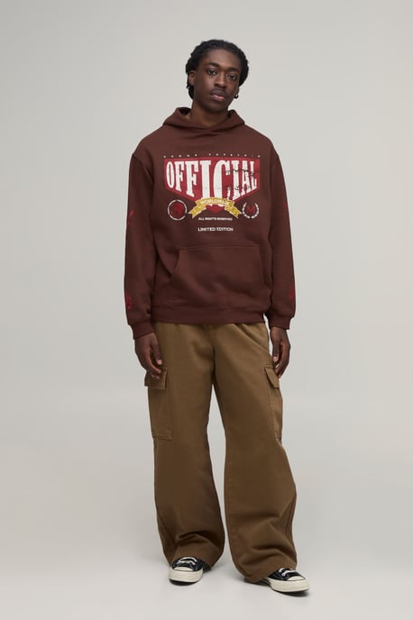 Wide Fit Half & Half Waistband Cargo Pocket Washed Twill Trouser - Image 4
