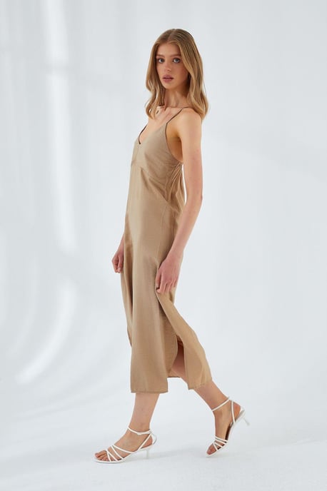 V-hals Split Midi-jurk - Image 2