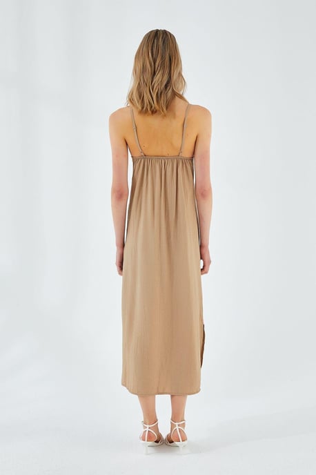 V-hals Split Midi-jurk - Image 6