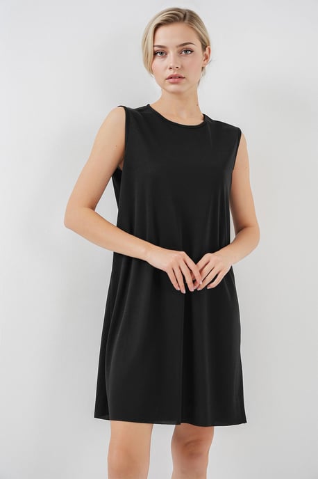 Losse Midi-jurk met Ronde Hals - Image 2