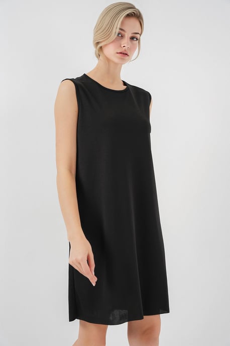 Losse Midi-jurk met Ronde Hals - Image 3