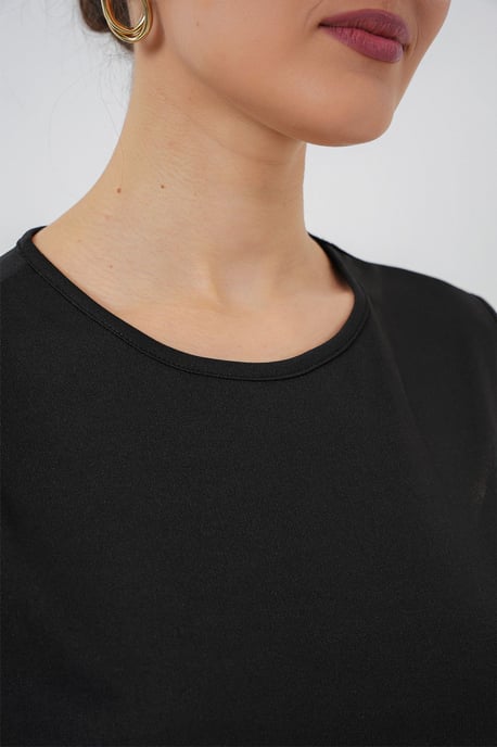 Losse Midi-jurk met Ronde Hals - Image 4