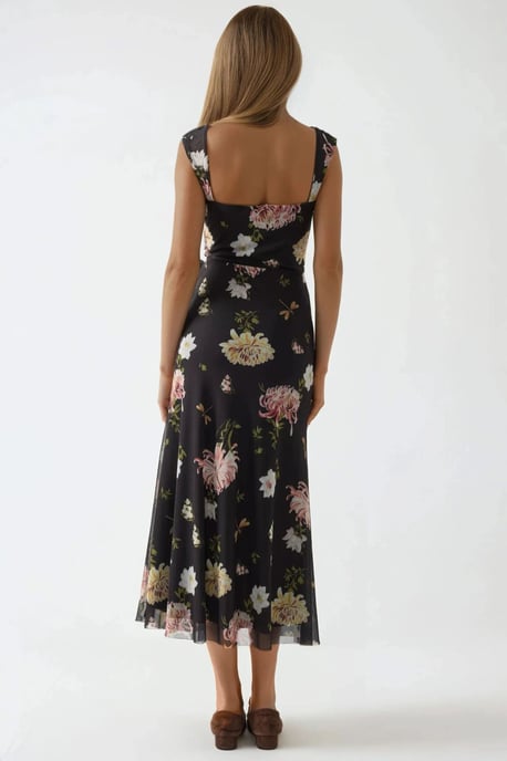Geprinte Maxi-jurk met Hartkraag - Image 5