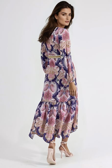 Gestrikte Paisley Patroon Midi Jurk - Image 5