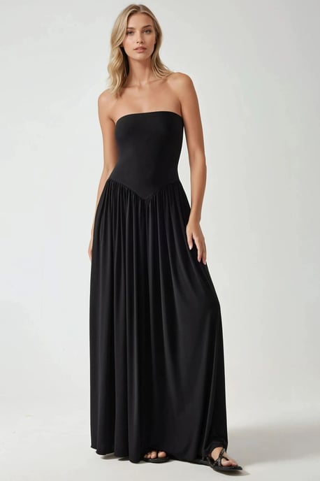 Sofie Strapless Aansluitende Maxi-jurk - Image 4