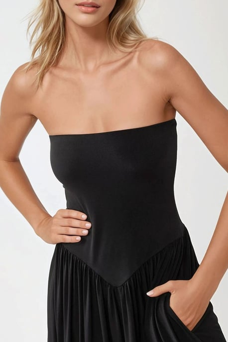 Sofie Strapless Aansluitende Maxi-jurk - Image 5