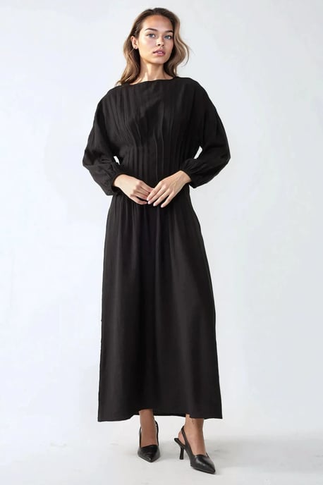 langen mouwen crew neck maxi jurk - Image 2
