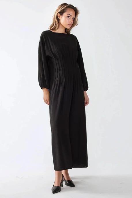 langen mouwen crew neck maxi jurk - Image 3