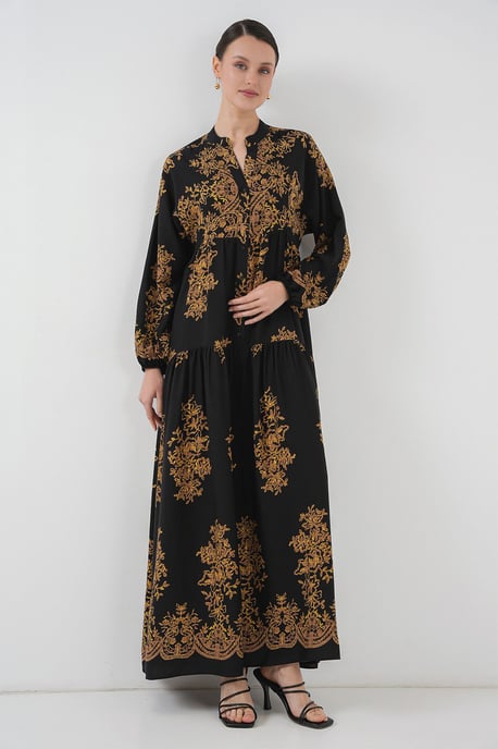 Geprinte V-hals Maxi-jurk - Image 2