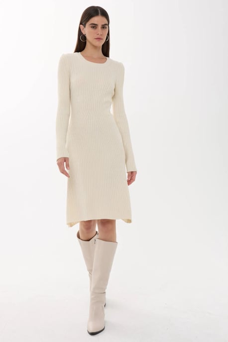 Knit Crew Neck Dress - Image 1