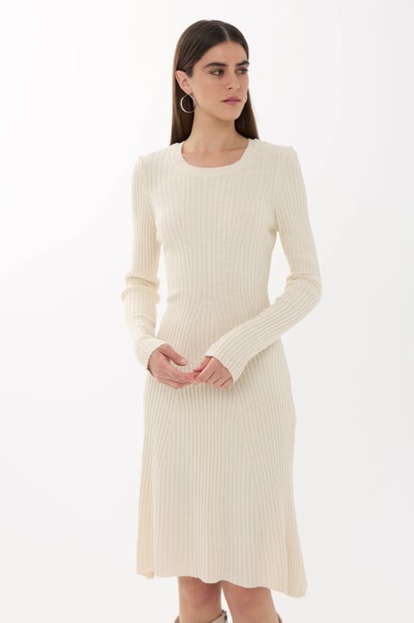 Knit Crew Neck Dress - Image 3