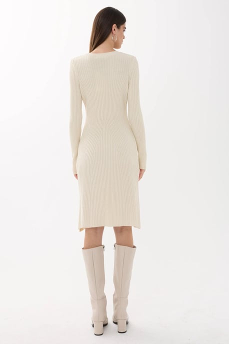 Knit Crew Neck Dress - Image 4