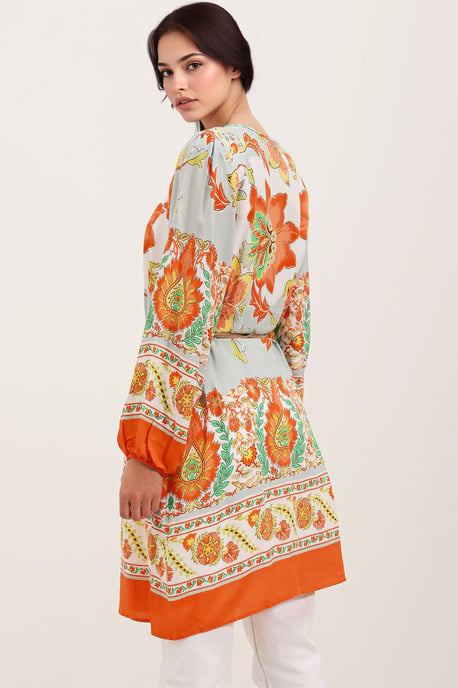 Flowering Mini Dress with Bow - Image 3
