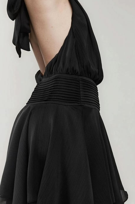 Gestructureerde Turtleneck Mini Jurk - Image 4
