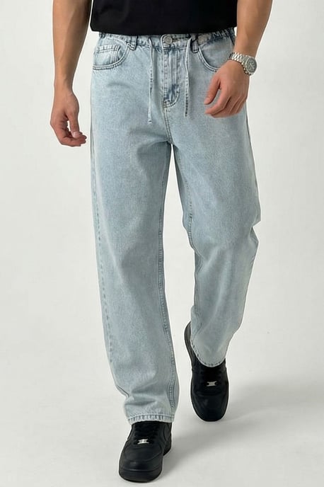 Avslappnad passform denimbyxor - Image 4
