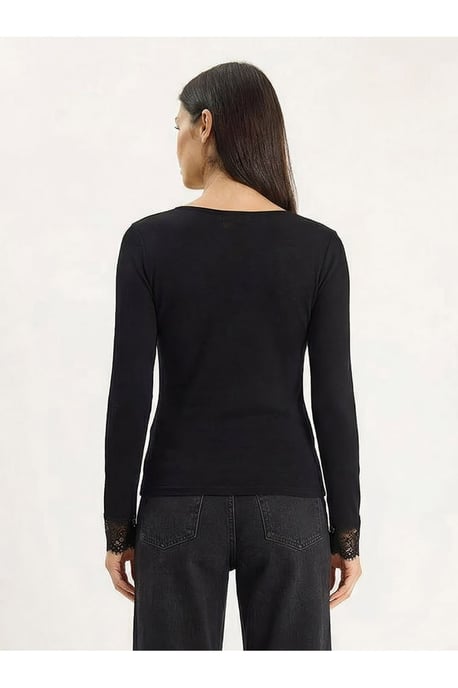 Kantdetail V-hals Blouse - Image 4