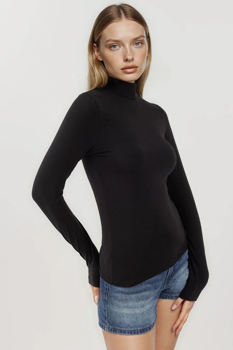 Slim Fit Half Col Blouse - Image 4
