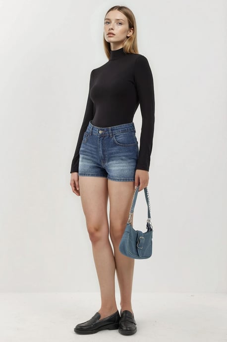 Slim Fit Half Col Blouse - Image 5