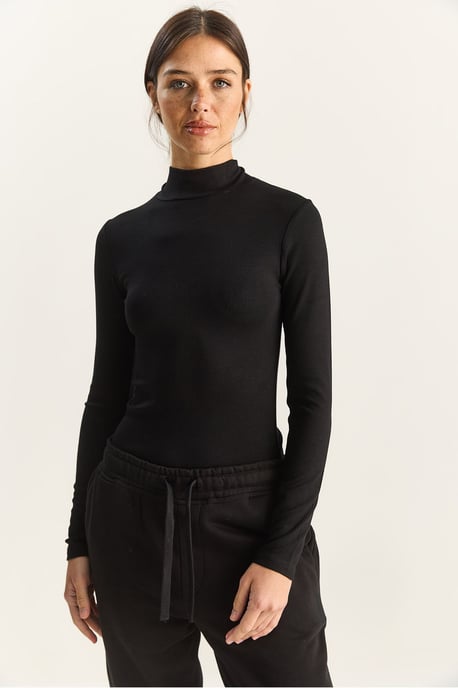 Slim Fit Långärmad Halvpolotröja - Image 3