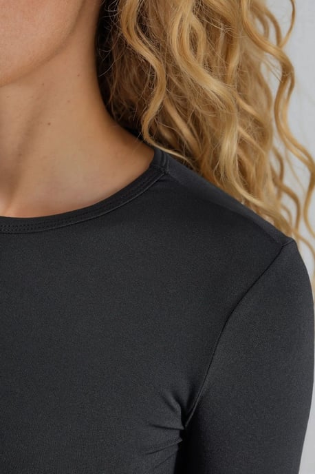 Slim Fit Crew Neck Lange Mouwen Blouse - Image 5