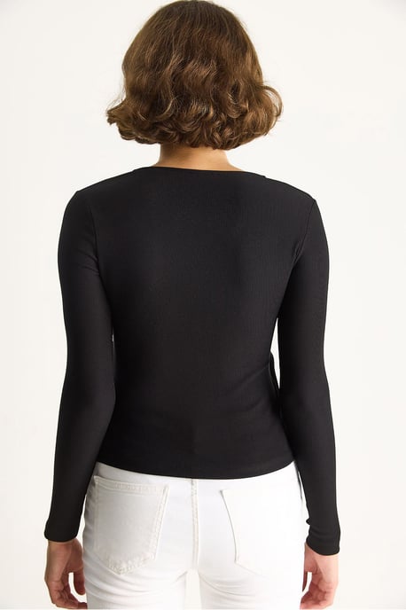 Dubbelzijdige Blouse met Accessoire Detail - Image 6