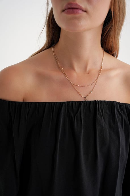 Modal Gemengde Blouse met Madonna Kraag en Rimpeldetail - Image 4