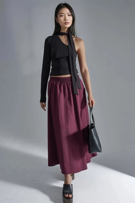Enkele Mouw Blouse Met Sjaaldetail - Image 5